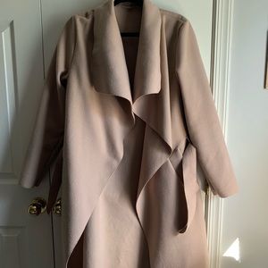 Long Neutral Brown Beige Lightweight Coat